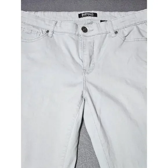 Buffalo Jeans Womens 6/28 Gray Mid Rise Stretch Skinny Ankle Grazer - Picture 2 of 10